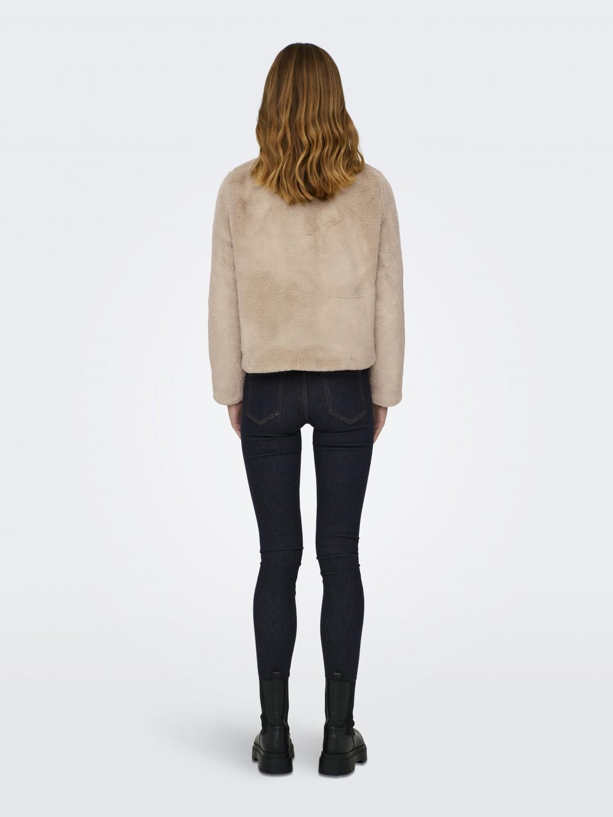 온리 테크니컬 에코퍼 하이넥 숏 재킷 15295423_1959 WHITE / HUMUS - 상세 이미지 2