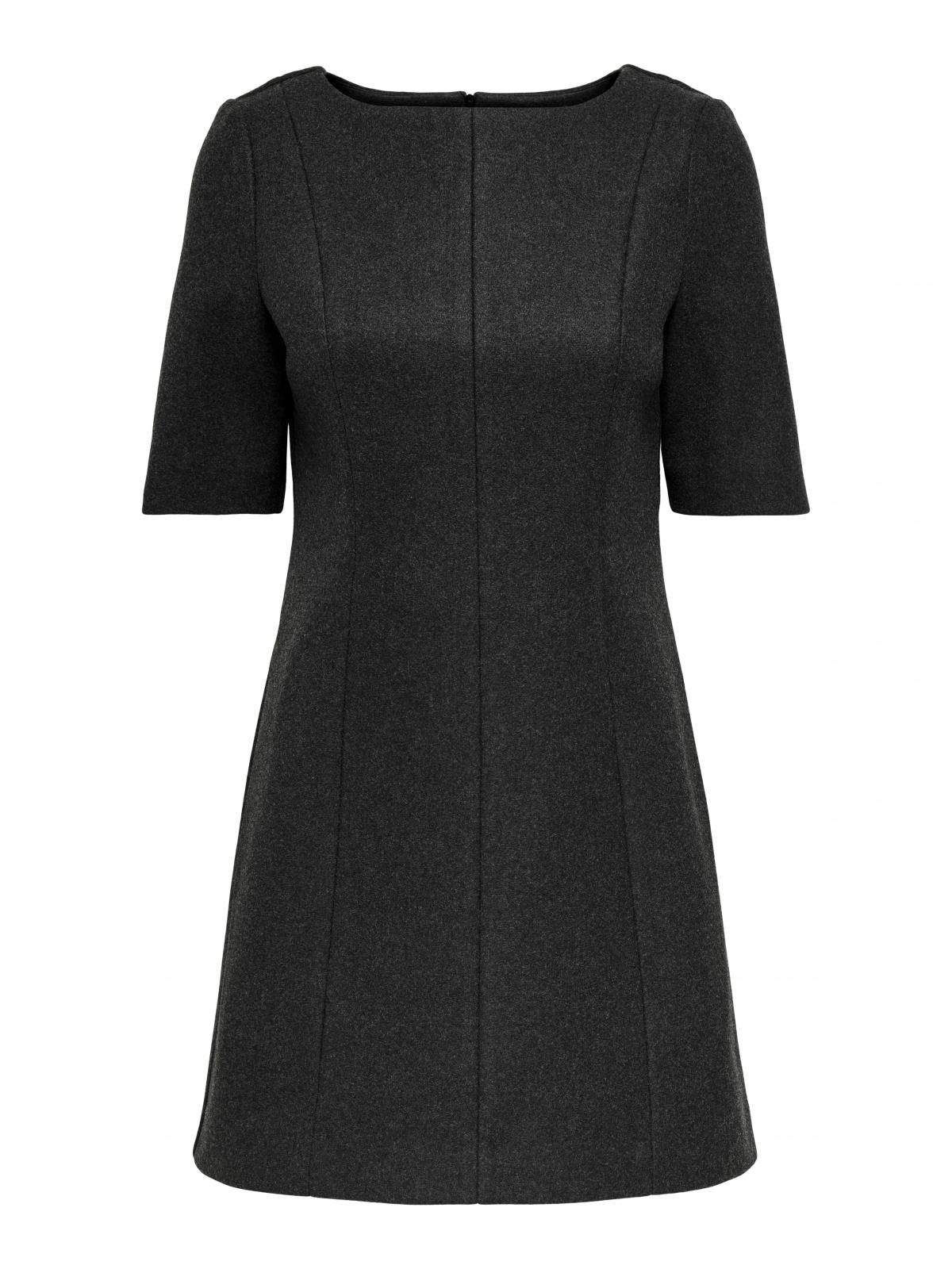 온리 슬림핏 반팔 미니 원피스 보트넥 15366752_2383 GREY / DARK GREY MELANGE - 상세 이미지 3