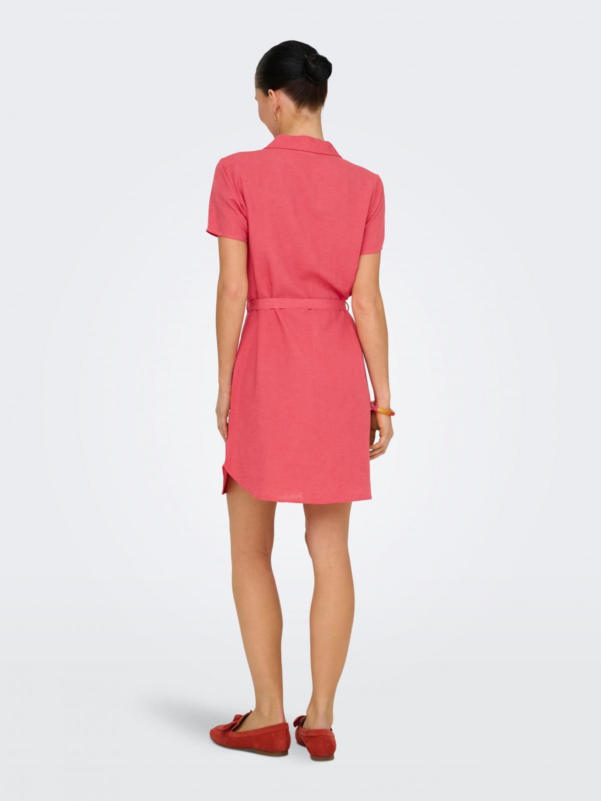 제이디와이 페미닌 벨티드 셔츠 미니 원피스 15346558_731 ROSE / ROSE OF SHARON - 상세 이미지 2