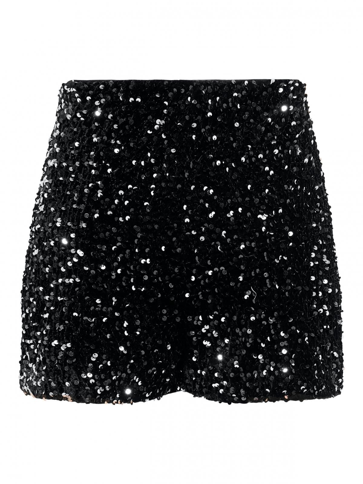온리 파티 시퀸 미니 스커트 블랙 15358316_2161_1243766 BLACK / BLACK - 상세 이미지 4