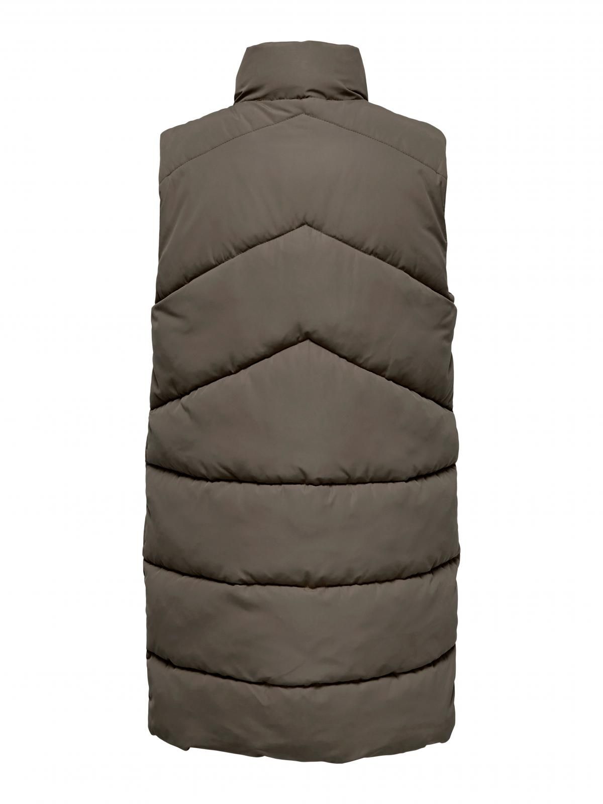 온리 롱 패딩 경량 베스트 집업 포켓 15274066_8565 BROWN / COFFEE QUARTZ - 상세 이미지 5