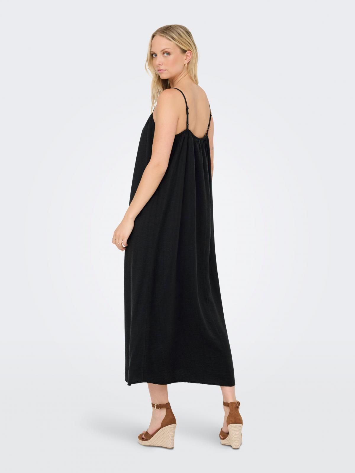 온리 베이직 슬리브리스 롱 원피스 15367168_2161 BLACK / BLACK - 상세 이미지 2
