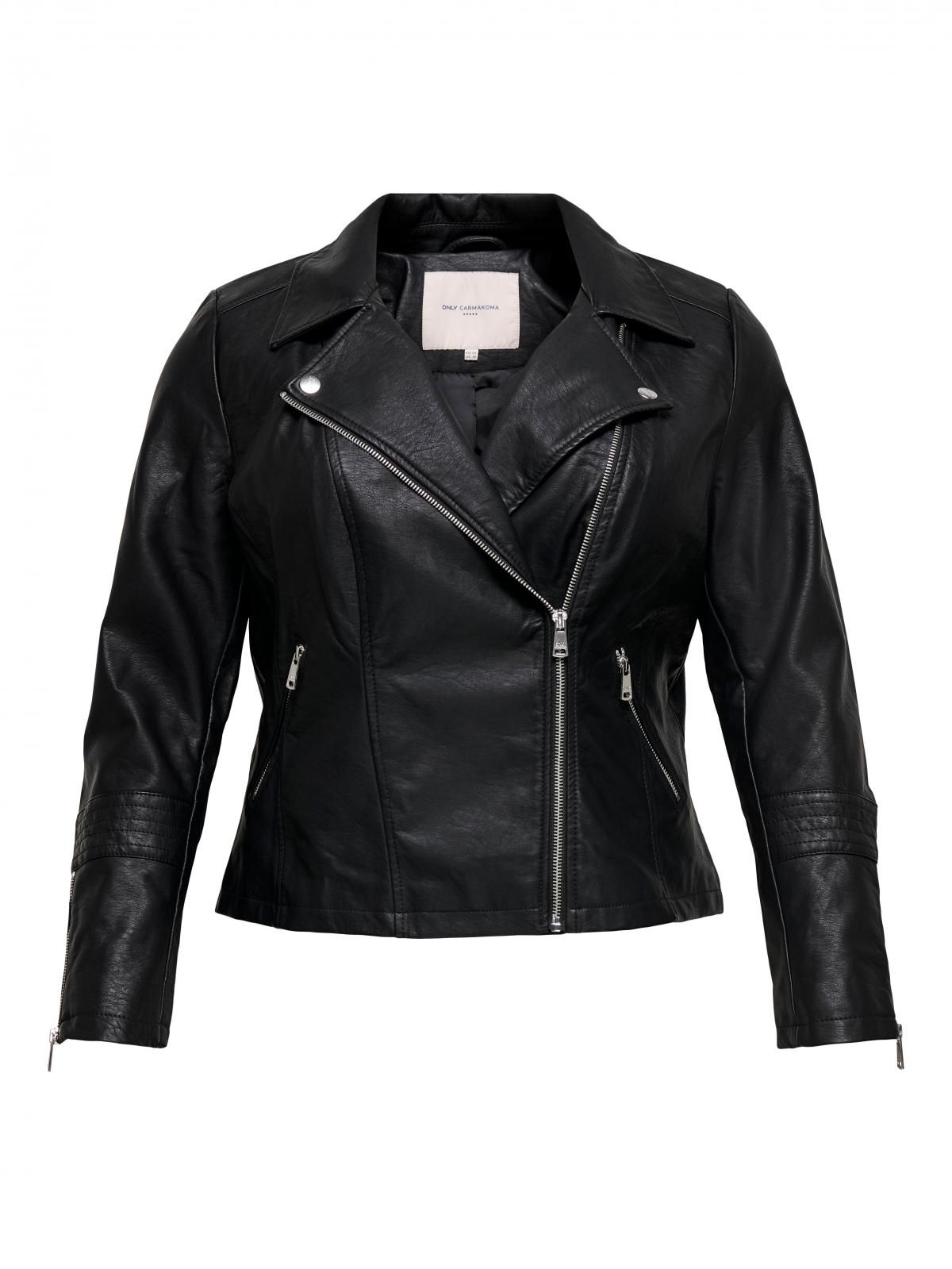 온리 빅사이즈 테크니컬 바이커 레더 재킷 15183380_2161 BLACK / BLACK - 상세 이미지 3
