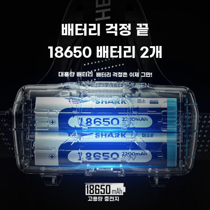 헤드랜턴 2 헤드램프 랜턴 미터 초강력 램프 낚시 - 상세 이미지 5