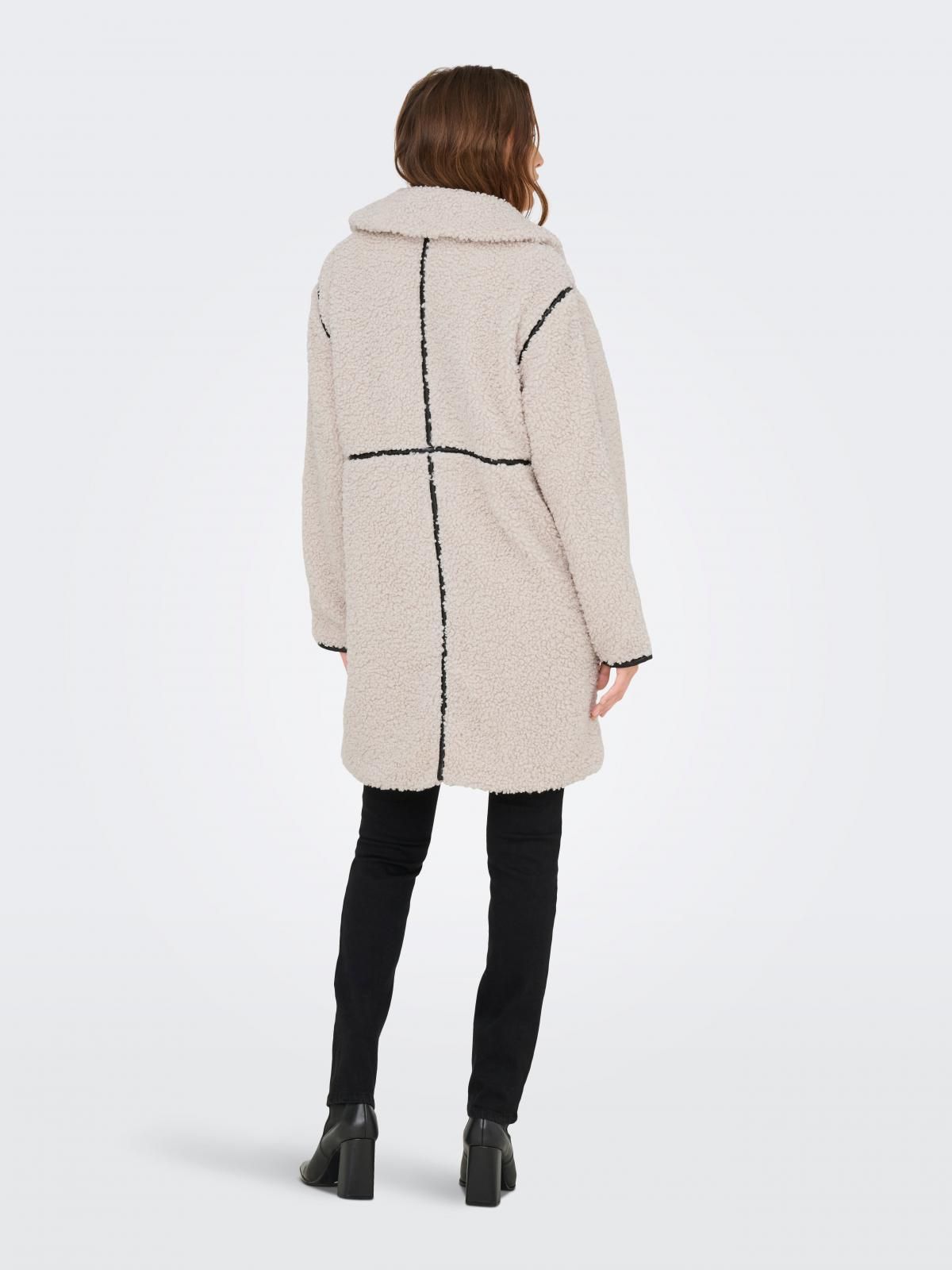 온리 테디 버튼 롱 코트 15325937_115_1121658 BEIGE / PUMICE STONE - 상세 이미지 2