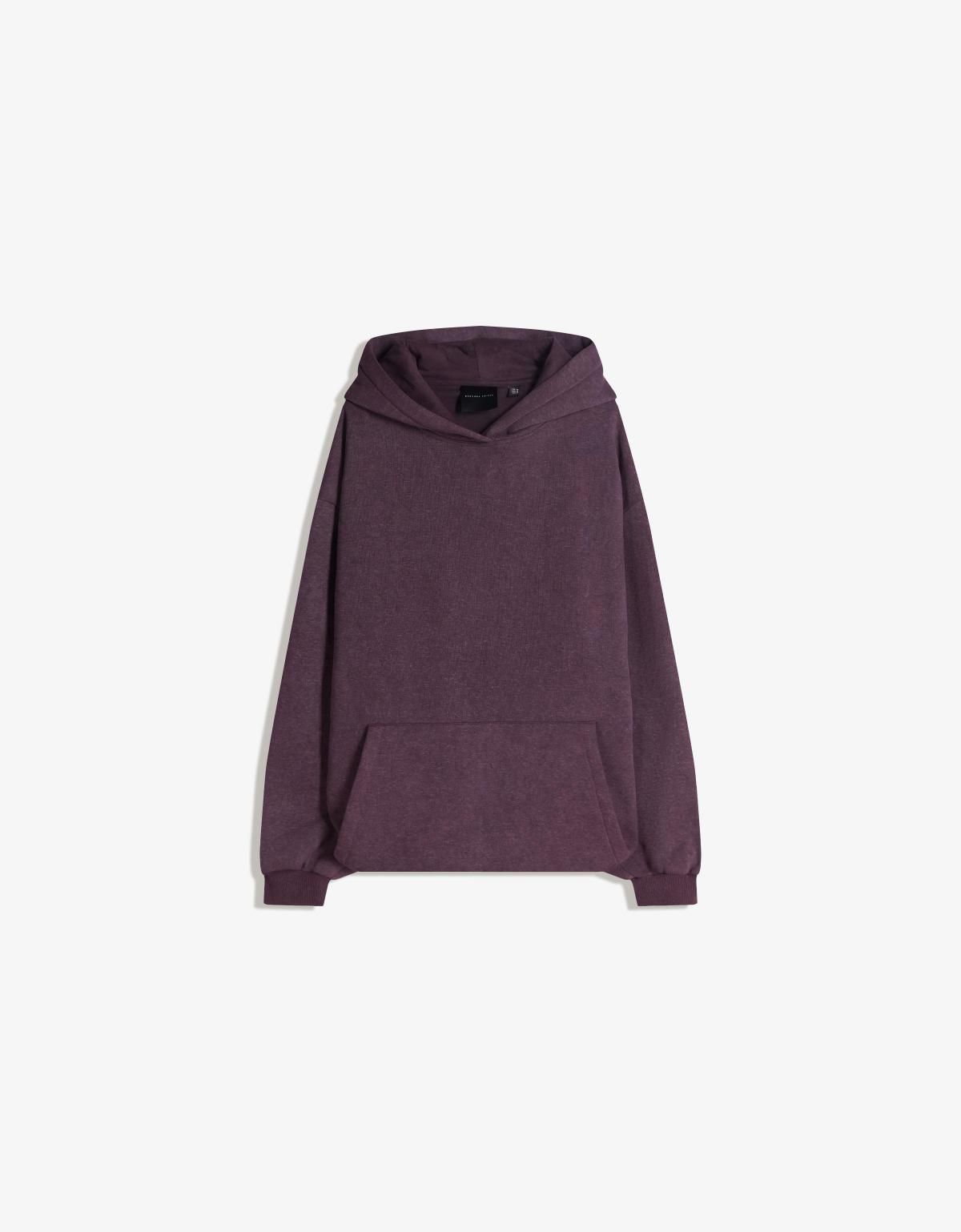 버쉬카 베이직 후드티 루즈핏 캐주얼 7098/187 BURGUNDY - 상품 이미지