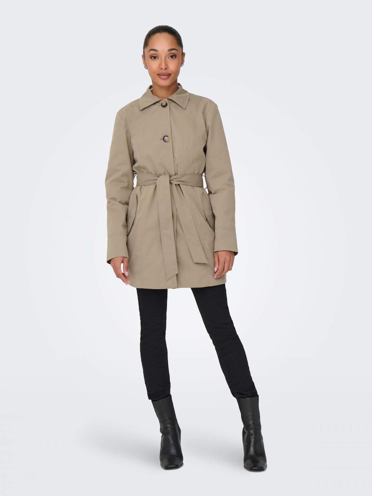 제이디와이 클래식 벨티드 미디 트렌치코트 15338506_8524 BROWN / WEATHERED TEAK - 상세 이미지 5