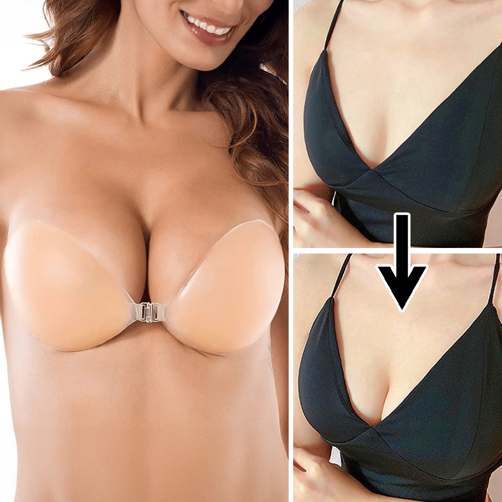 초강력 웨딩촬영속옷 끈없는브라 실리콘 처진가슴 오프숄더 수영복 백리스 누드 - 상세 이미지 4