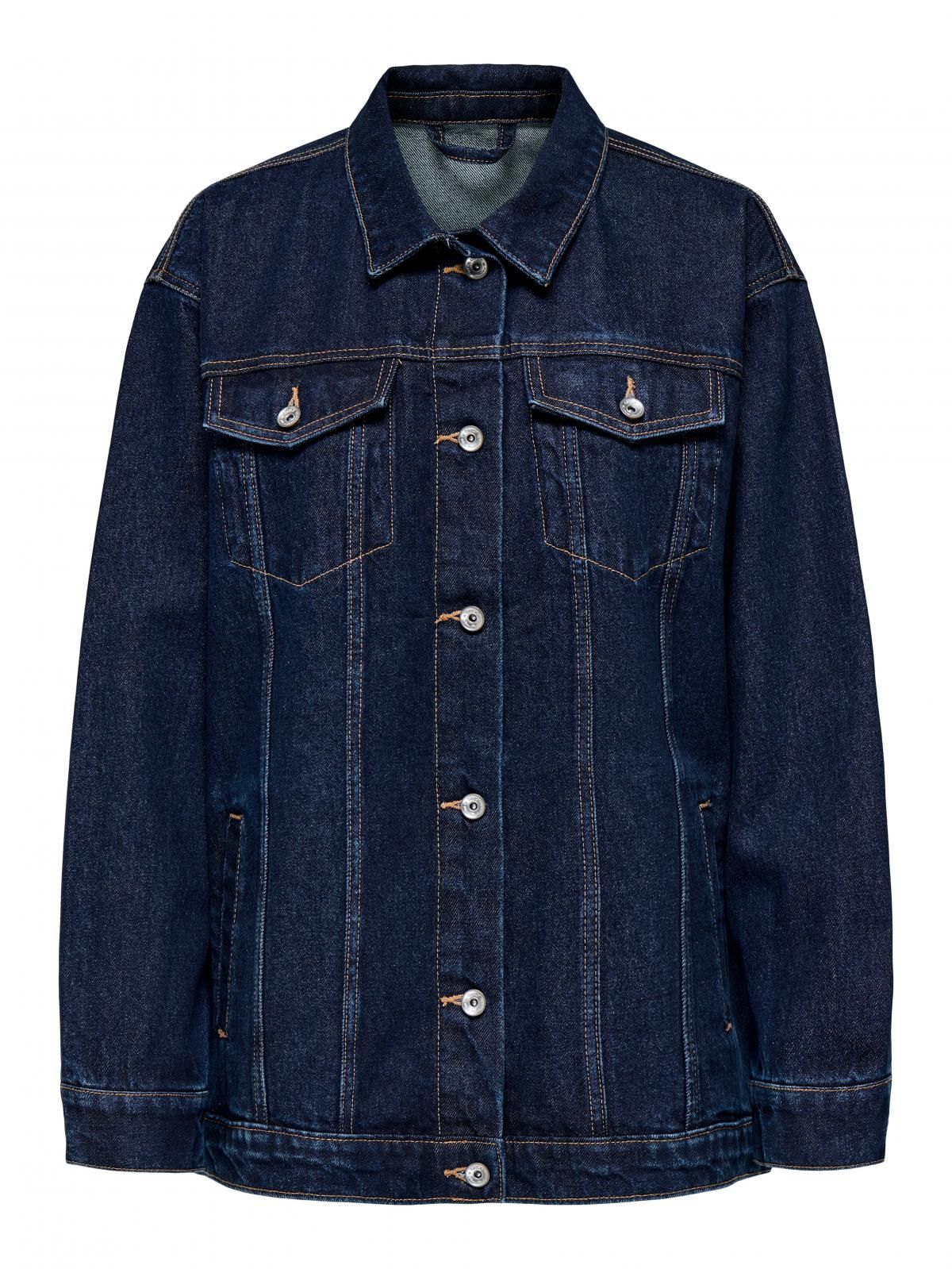 온리 테크니컬 오버핏 데님 재킷 15256983_2114 BLUE / DARK BLUE DENIM - 상세 이미지 4