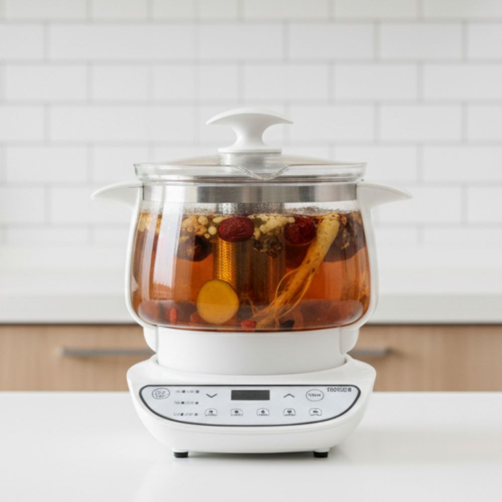 [중탕기술 활용한 다양한 달임법] 오쿠 건강드림 내열 유리 3리터 약탕기 OCC-HP350