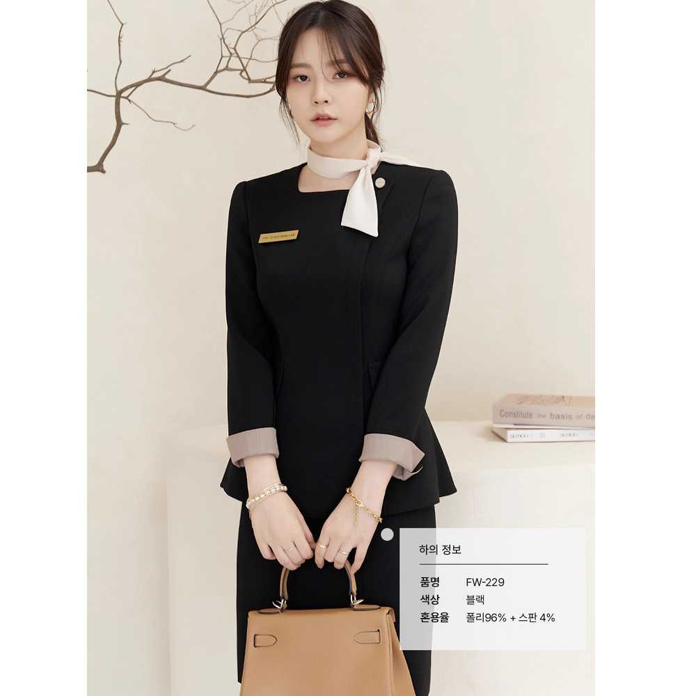 호텔 유니폼 실장 근무복 식당 승무원 긴팔 비서 여성 - 상세 이미지 3