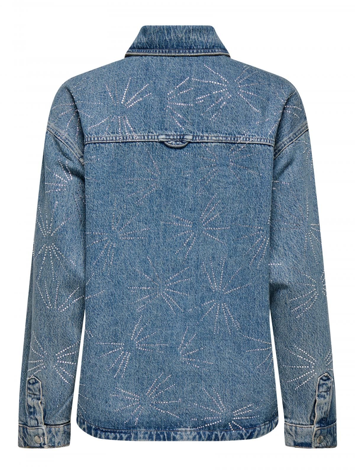 온리 오버사이즈 데님 셔츠 버튼업 15334966_2115_1147069 BLUE / MEDIUM BLUE DENIM - 상세 이미지 5