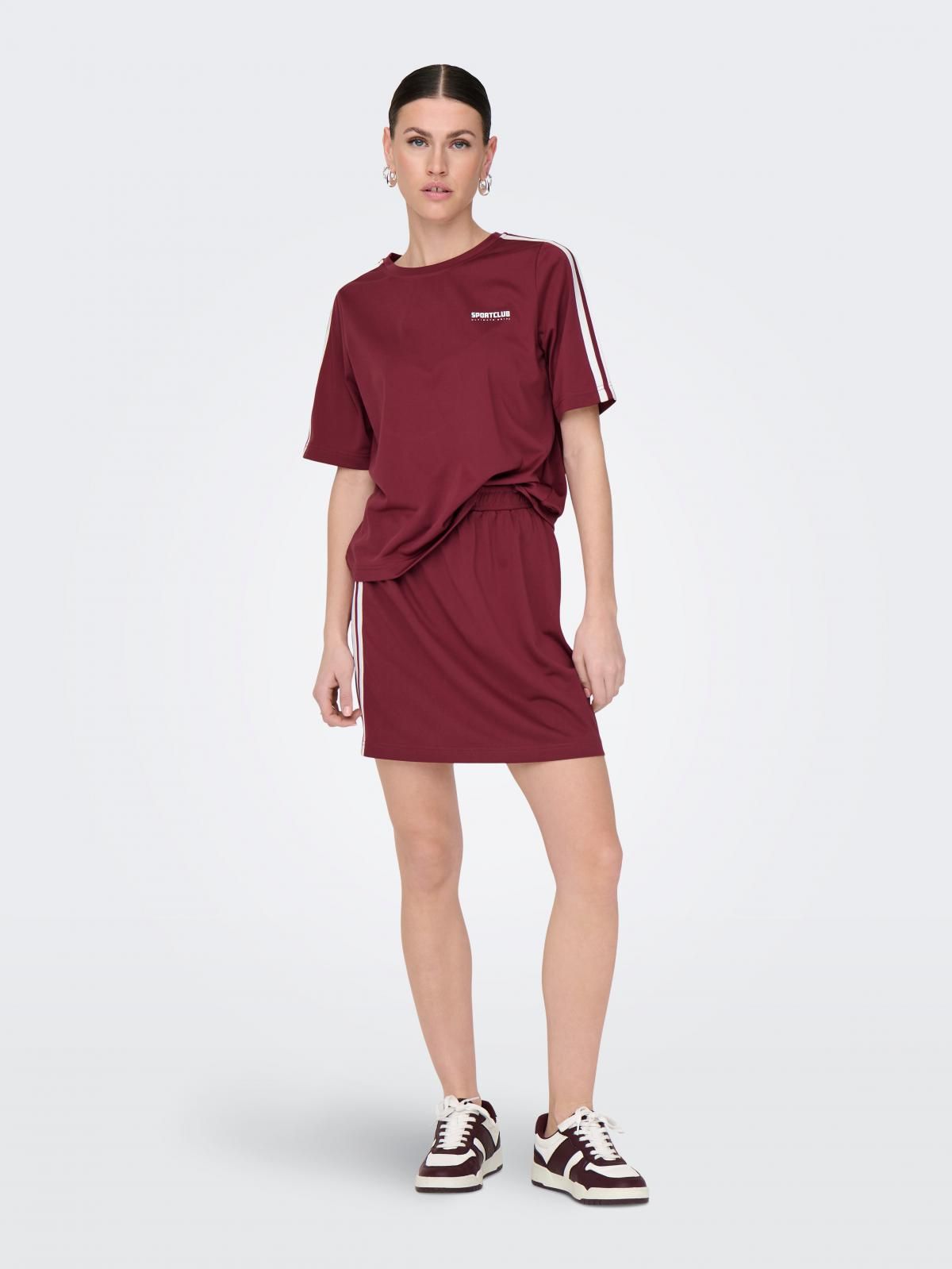 온리 테크니컬 스트레이트 미니 스커트 15351873_875 PURPLE / RUBY WINE - 상세 이미지 5