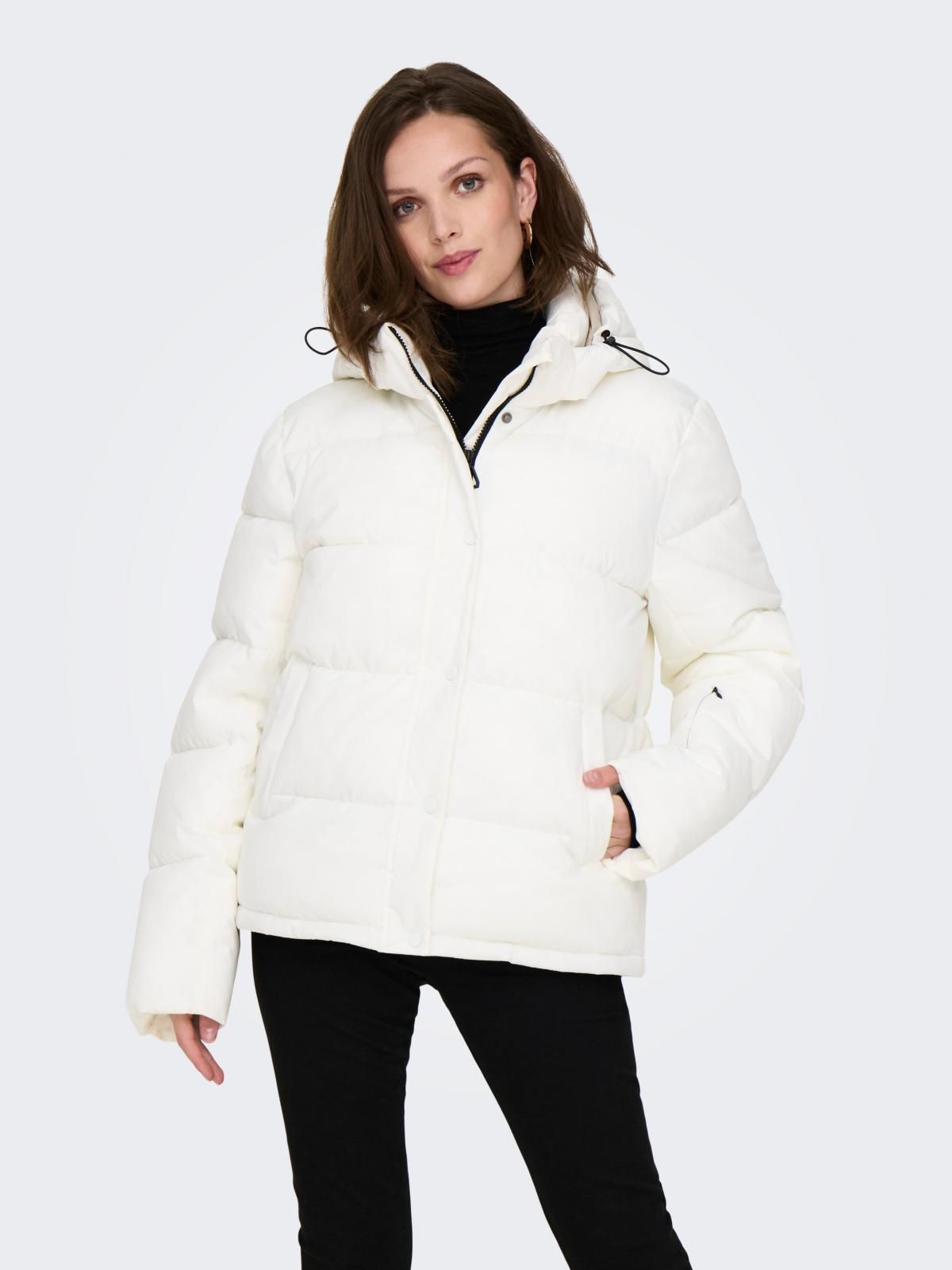 온리 테크니컬 방수 화이트 숏 패딩 재킷 15332825_5 WHITE / BRIGHT WHITE - 상품 이미지