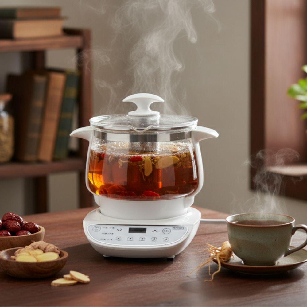 [중탕기술 활용한 다양한 달임법] 오쿠 건강드림 내열 유리 3리터 약탕기 OCC-HP350