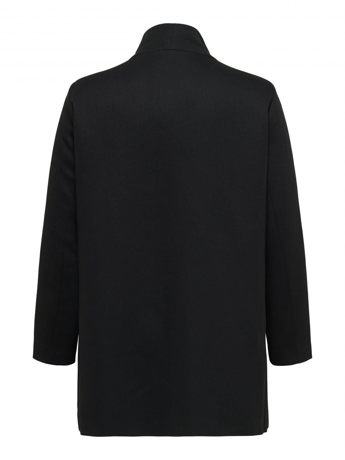 온리 빅사이즈 더블버튼 하이넥 롱 코트 15363683_2161 BLACK / BLACK - 상세 이미지 4
