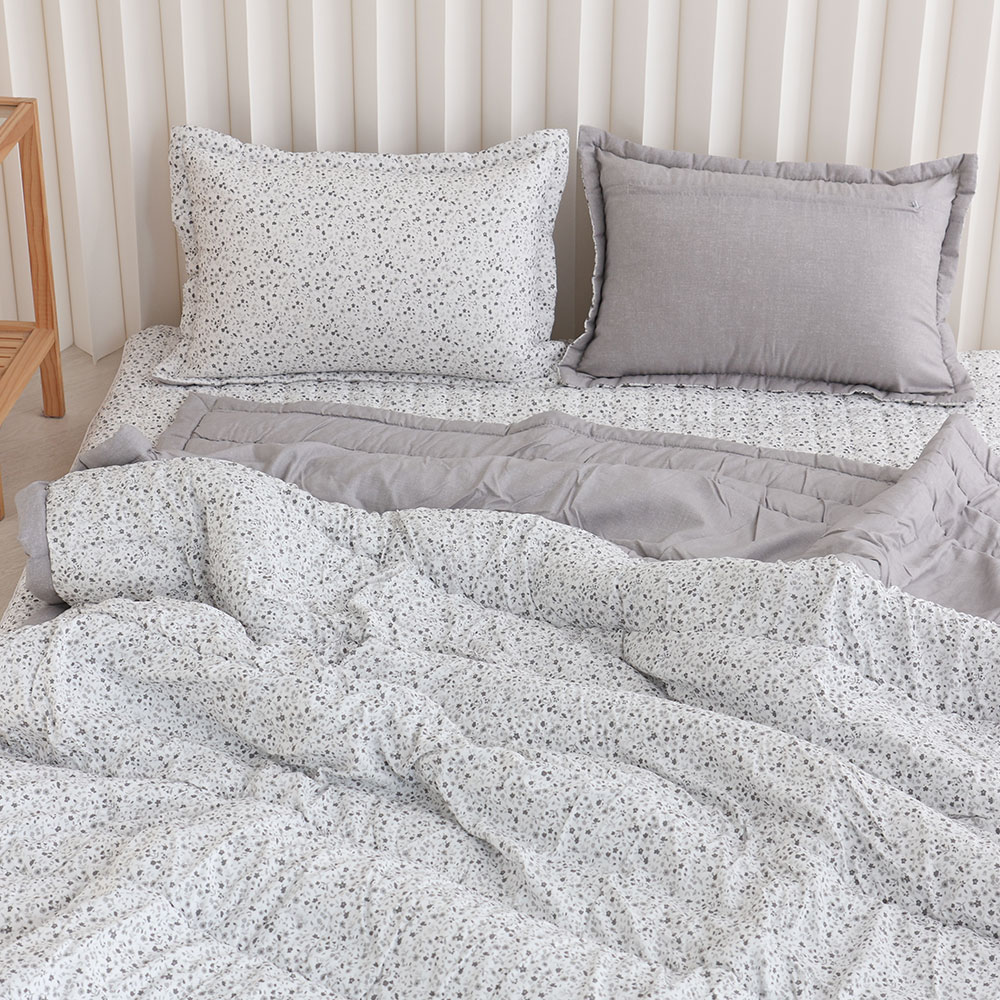 아르떼베딩 잔꽃 요매트 (요커버+솜매트) 바닥에까는 미끄럼방지 누빔 5cm