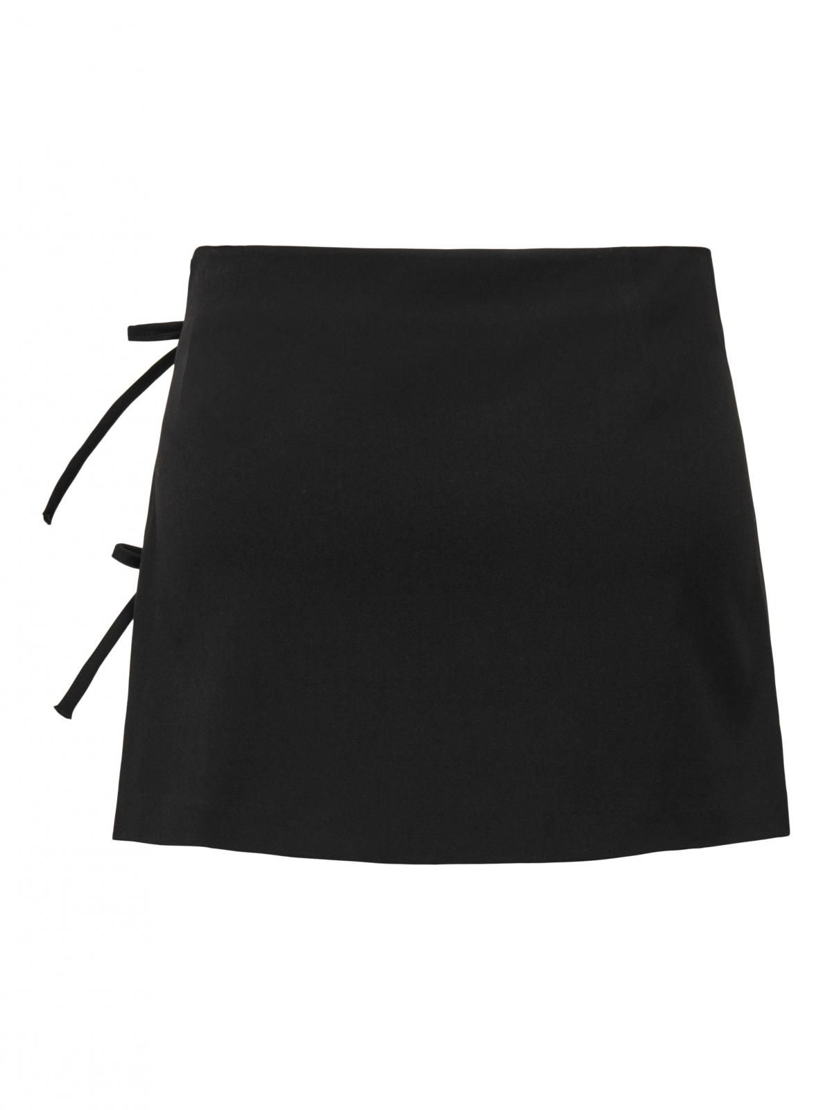 온리 플리츠 랩 미니 스커트 블랙 15357232_2161 BLACK / BLACK - 상세 이미지 4