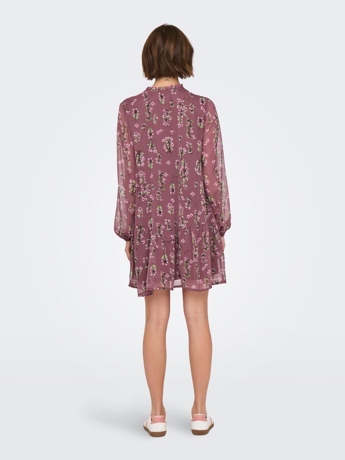 온리 플라워 쉬폰 브이넥 미니 원피스 15347941_995_1188588 ROSE / ROSE BROWN - 상세 이미지 2