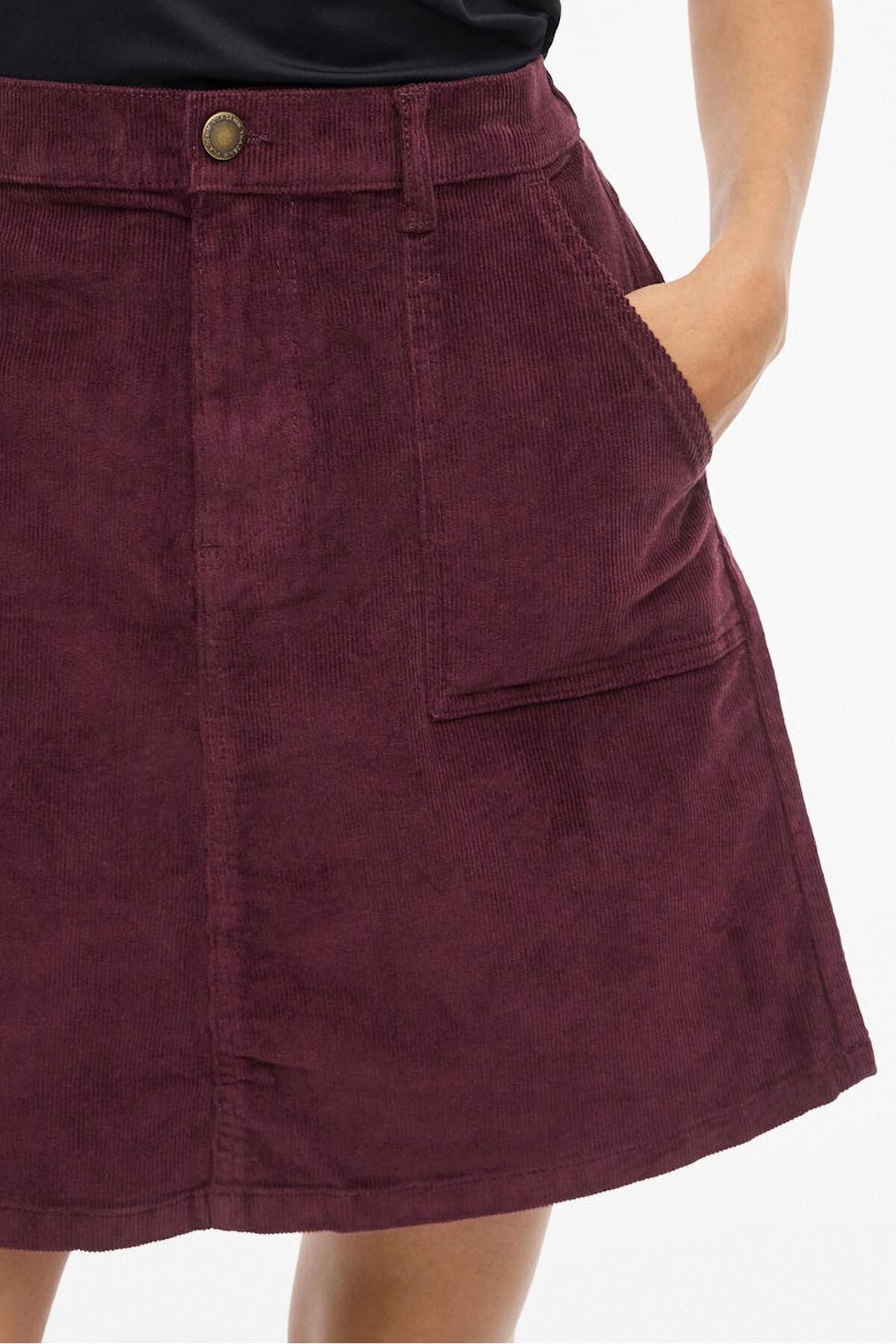 빌라 코듀로이 A라인 미니 스커트 버건디 5722694 MORADO - 상세 이미지 3