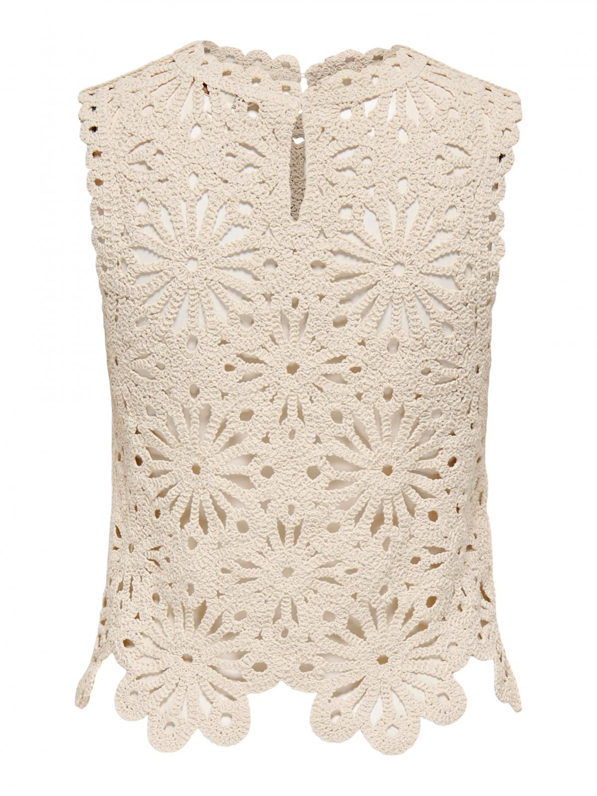 온리 플라워 레이스 민소매 탑 15367087_2481 WHITE / CREME - 상세 이미지 4