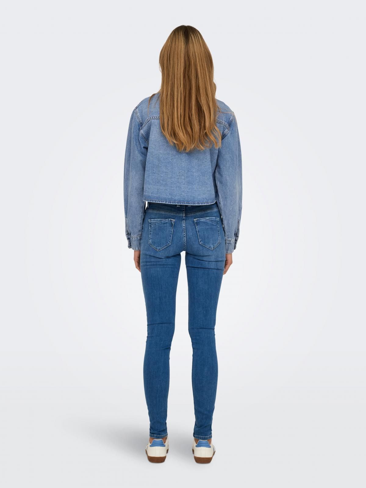 온리 크롭 스팽글 데님 셔츠 15341749_2116 BLUE / LIGHT BLUE DENIM - 상세 이미지 3