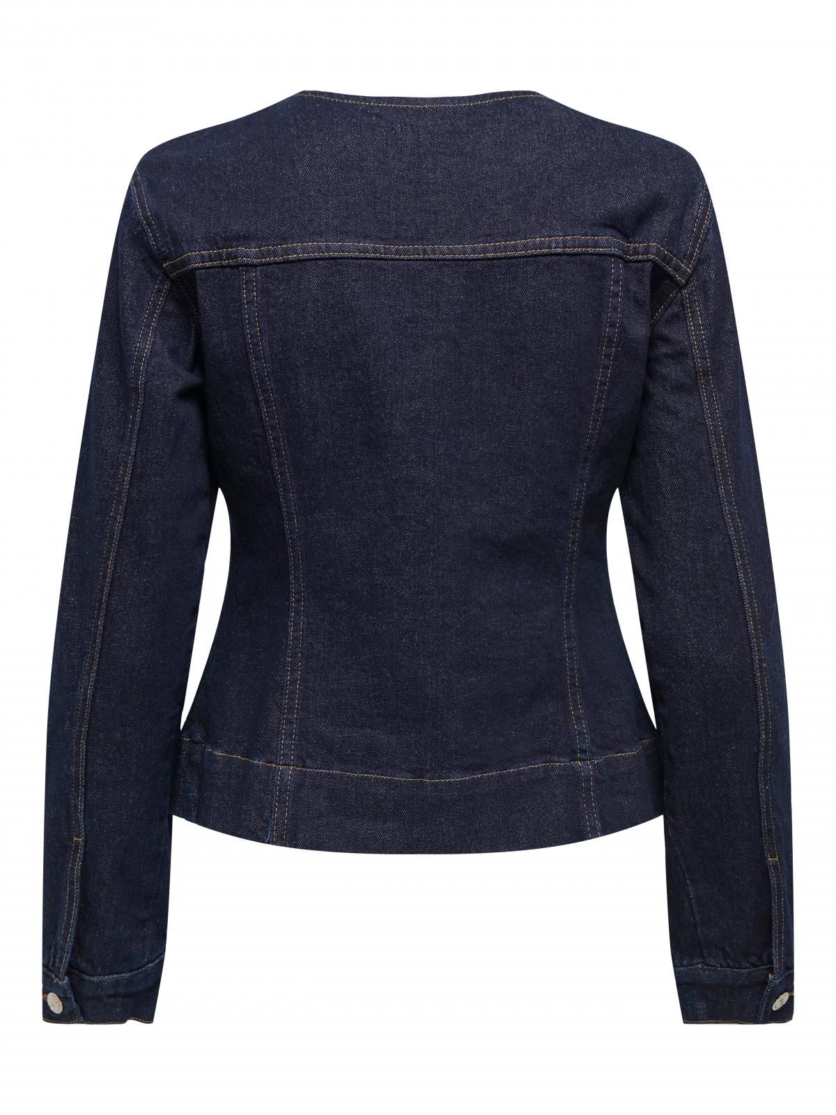온리 클래식 라운드넥 데님 자켓 15359079_2114 BLUE / DARK BLUE DENIM - 상세 이미지 5