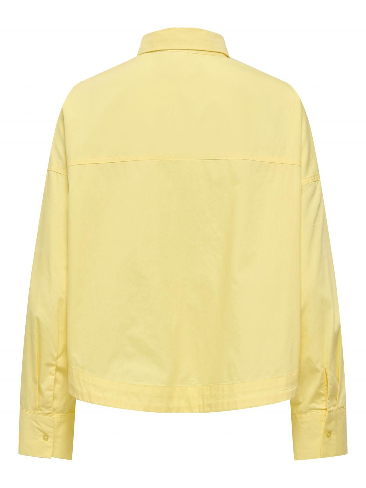 온리 옐로우 크롭 레귤러핏 코튼 셔츠 15328755_1934 YELLOW / LEMON MERINGUE - 상세 이미지 5