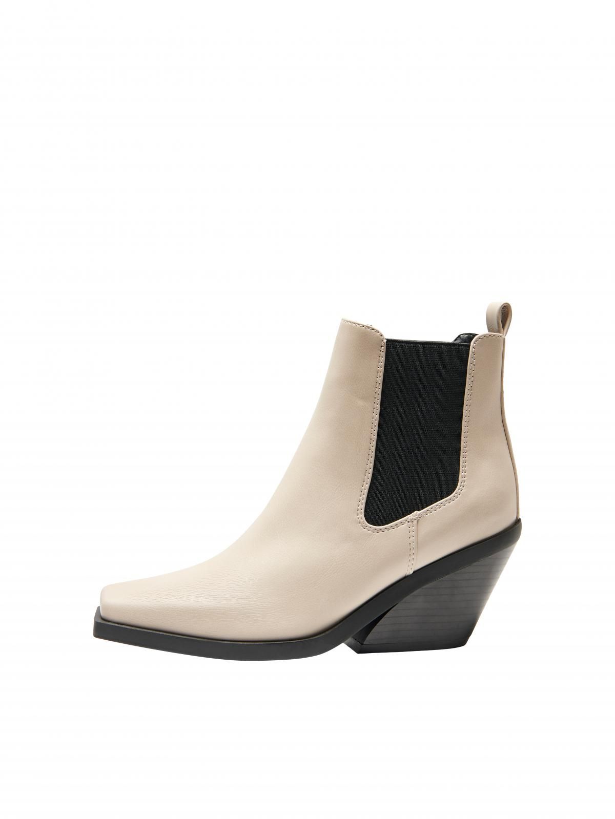 온리 트렌디 웨스턴 스퀘어토 앵클부츠 11cm 15271718_2481 WHITE / CREME - 상품 이미지