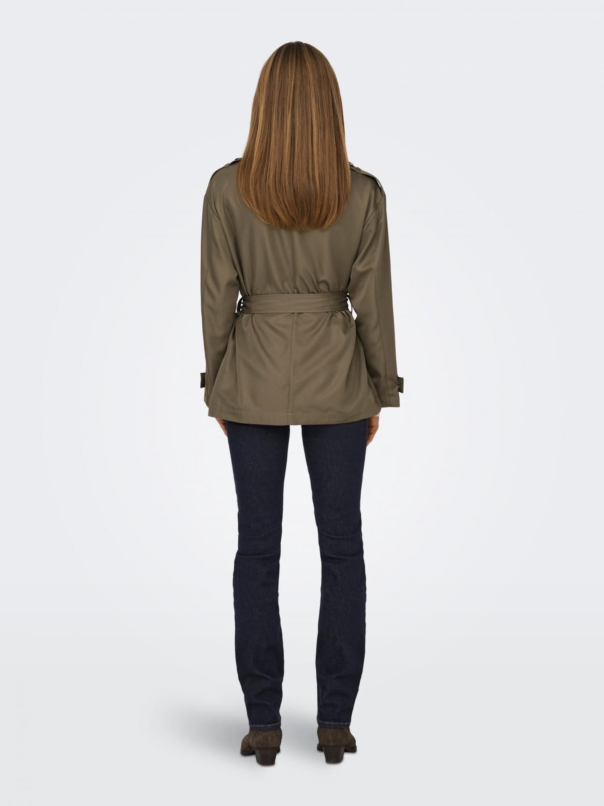온리 테크니컬 숏 벨트 트렌치코트 15317205_120 GREY / WALNUT - 상세 이미지 2