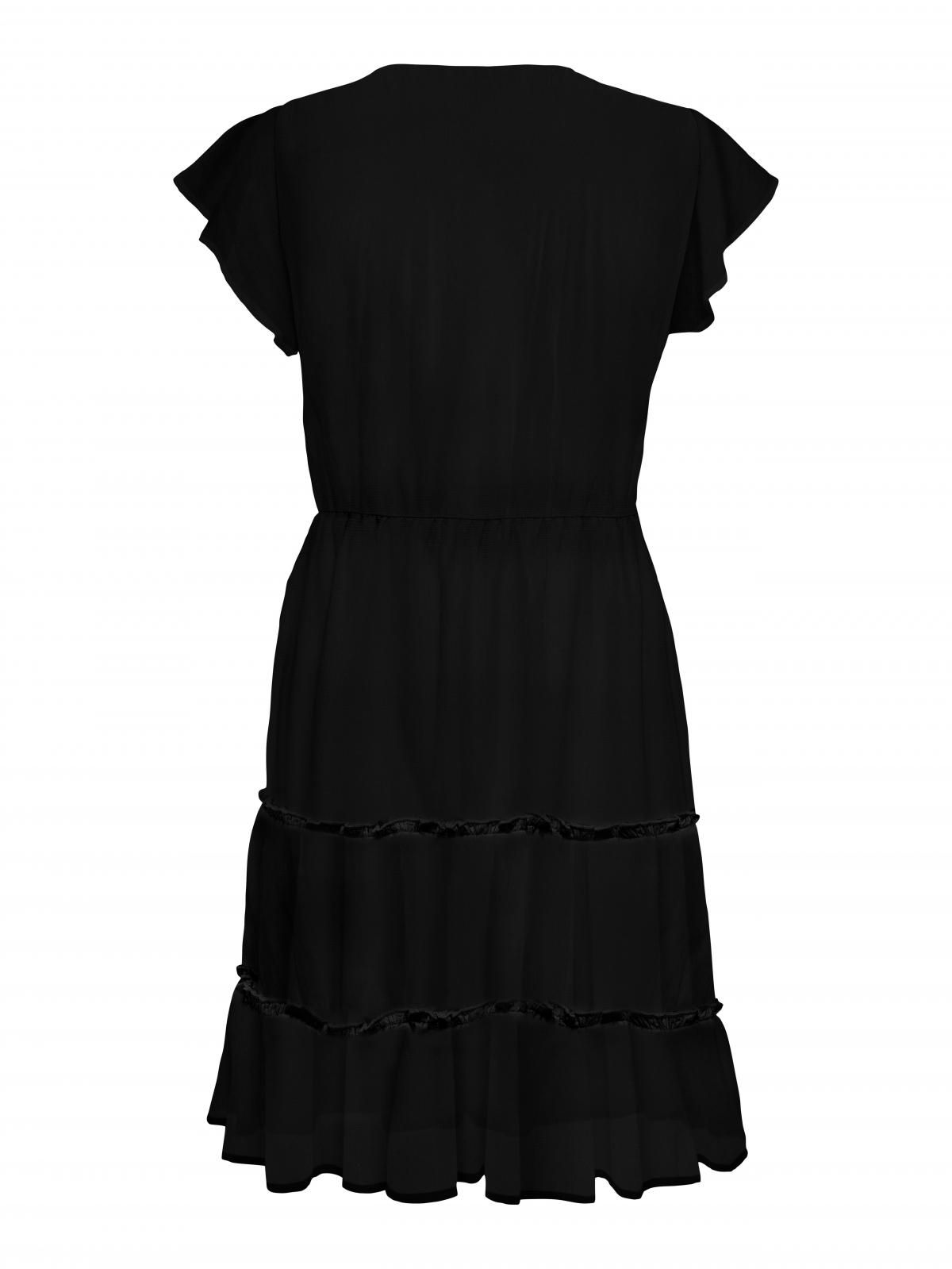 온리 프릴 브이넥 미니 원피스 블랙 15272750_2161 BLACK / BLACK - 상세 이미지 4