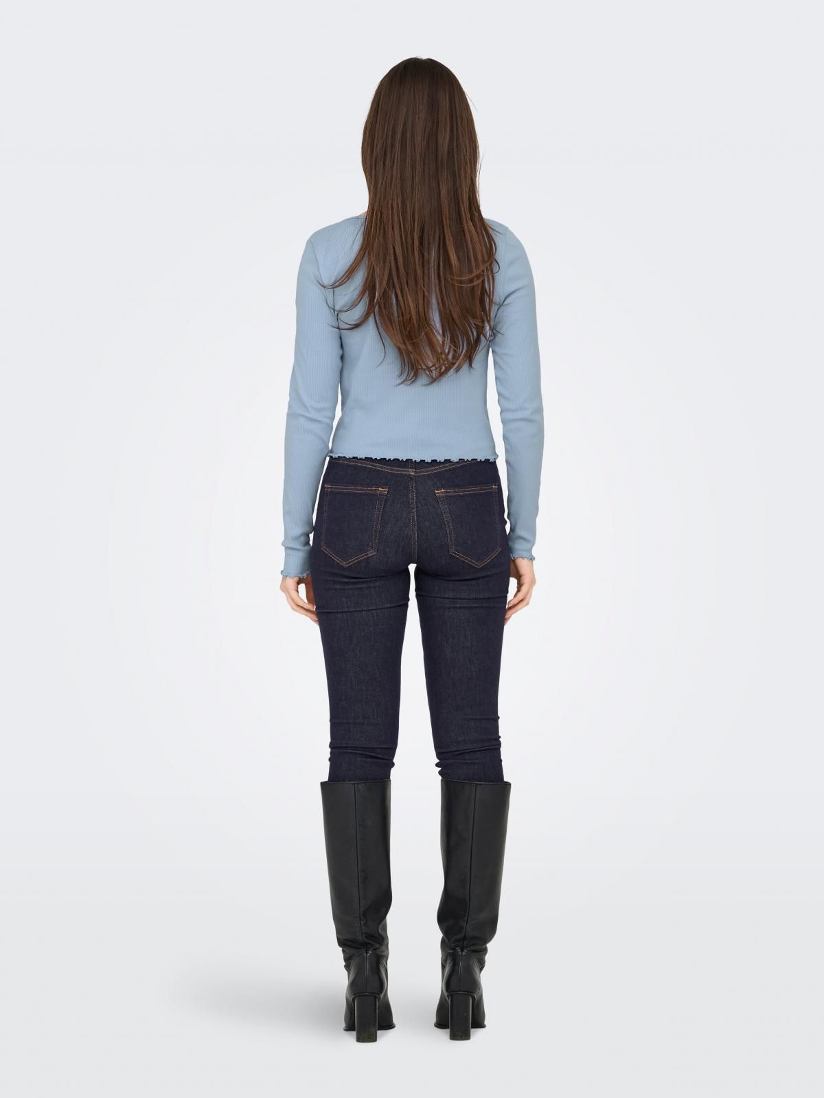 온리 소프트핏 브이넥 롱슬리브 탑 15342012_3013 BLUE / SOFT CHAMBRAY - 상세 이미지 3