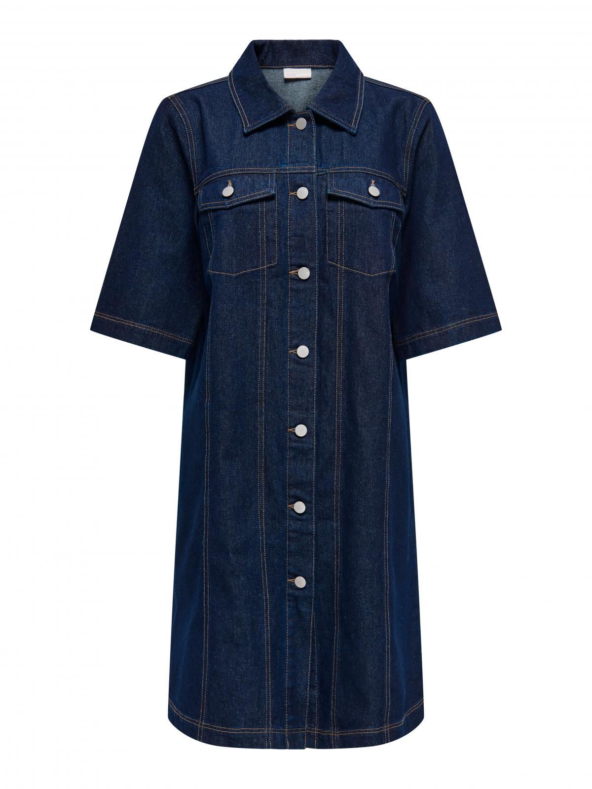 제이디와이 데님 미디 셔츠 원피스 15360639_2114 BLUE / DARK BLUE DENIM - 상세 이미지 3