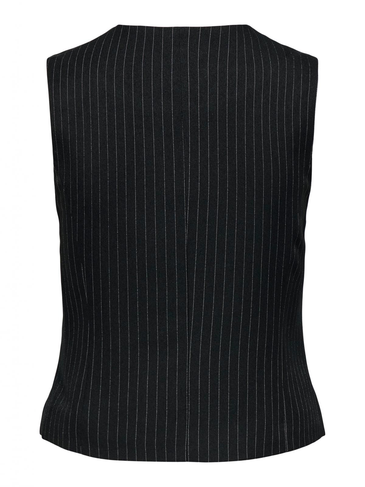 온리 테일러드 스트라이프 베스트 15357618_2161_1219189 BLACK / BLACK - 상세 이미지 4
