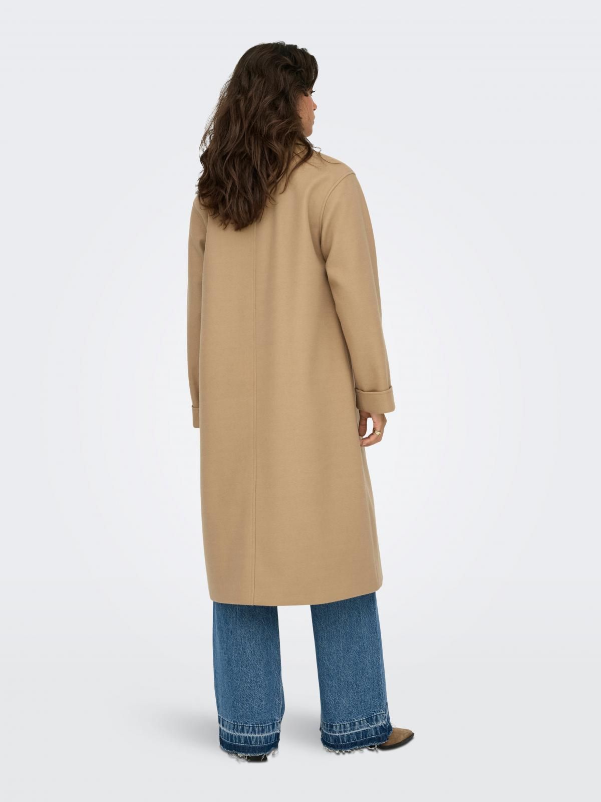 온리 베이직 클래식 롱 코트 15358223_240 BROWN / TANNIN - 상세 이미지 3