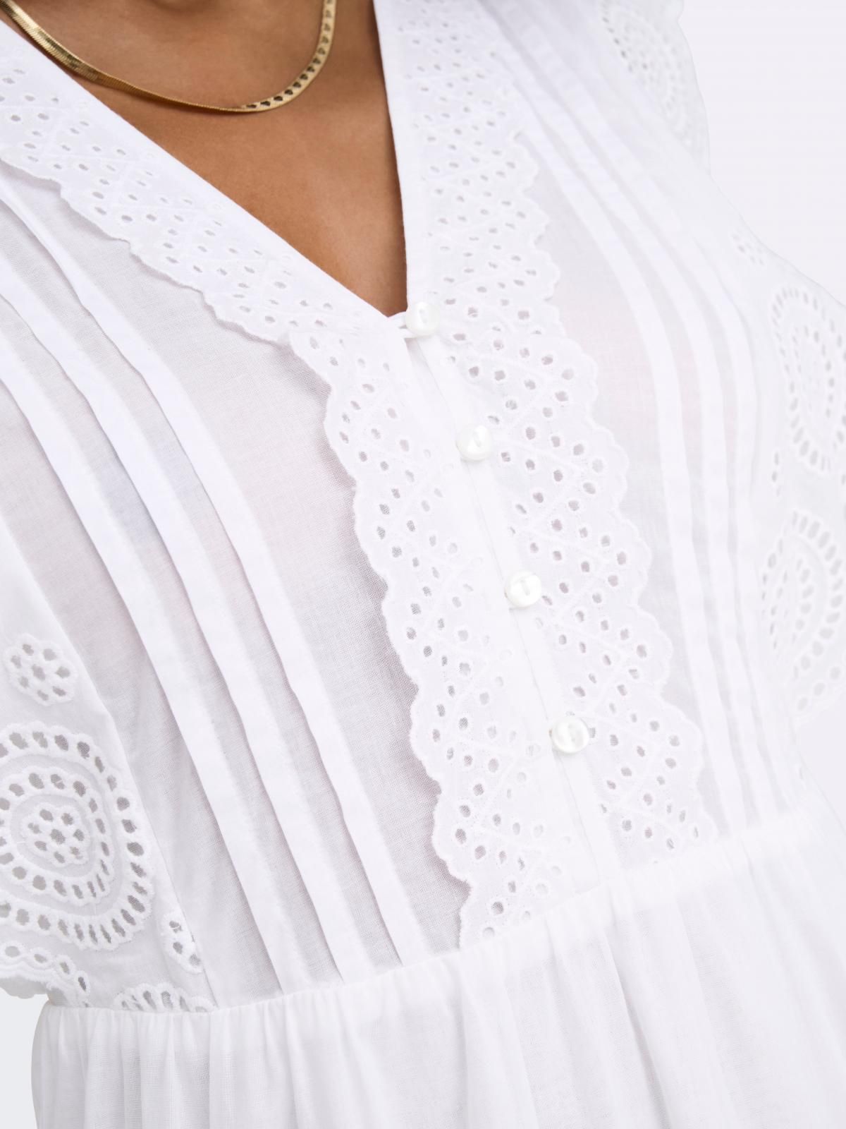제이디와이 브이넥 플레어 미디 원피스 화이트 15350748_5 WHITE / BRIGHT WHITE 이미지 7