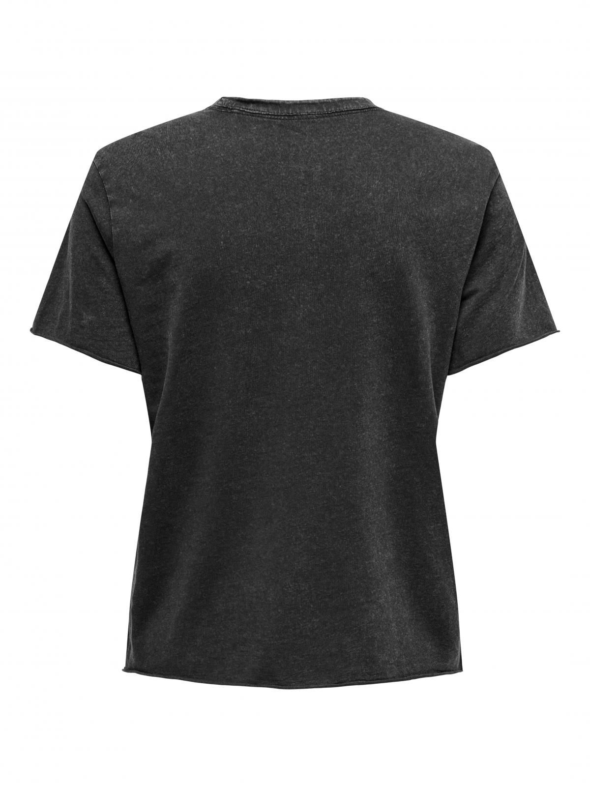 온리 미니멀 베이직 코튼 반팔 티셔츠 15330656_2161 BLACK / BLACK - 상세 이미지 5