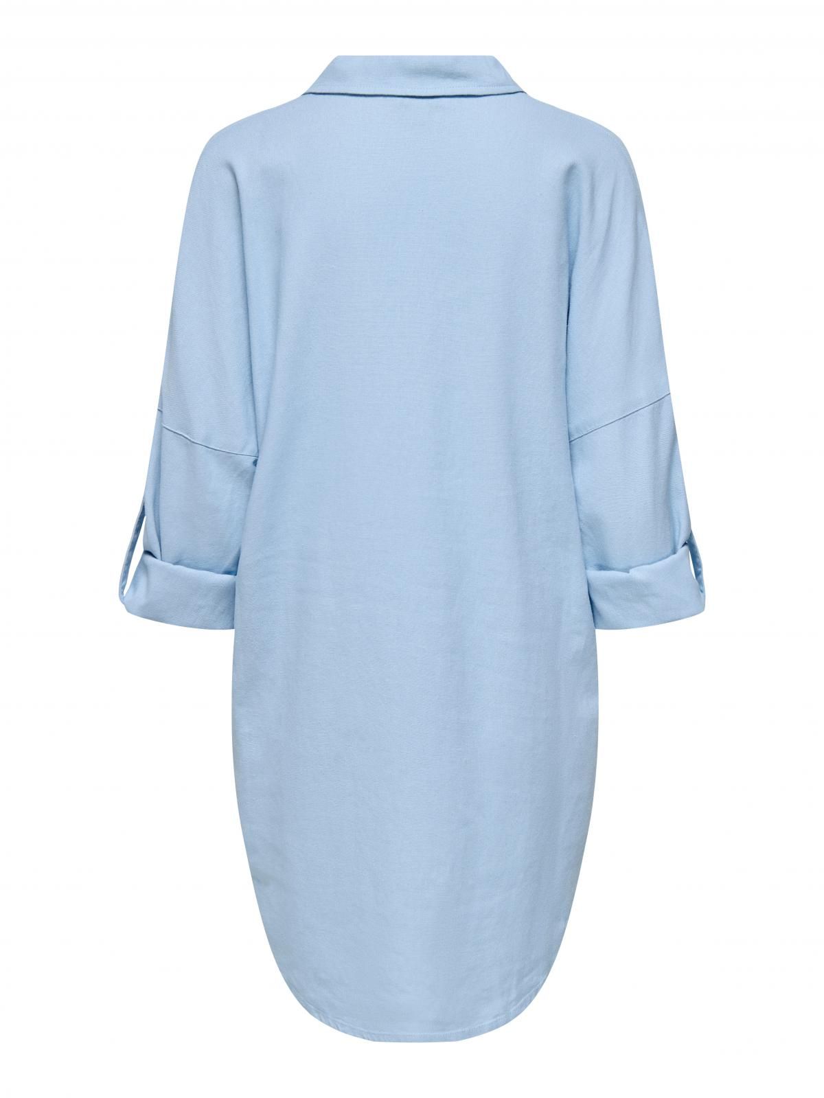 온리 리조트카라 루즈핏 7부 튜닉 블라우스 15338898_1243 BLUE / CASHMERE BLUE - 상세 이미지 5