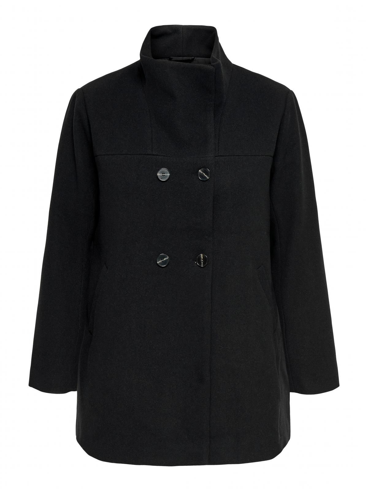 온리 플러스사이즈 더블버튼 블랙 코트 15370476_2161_1258954 BLACK / BLACK - 상세 이미지 3