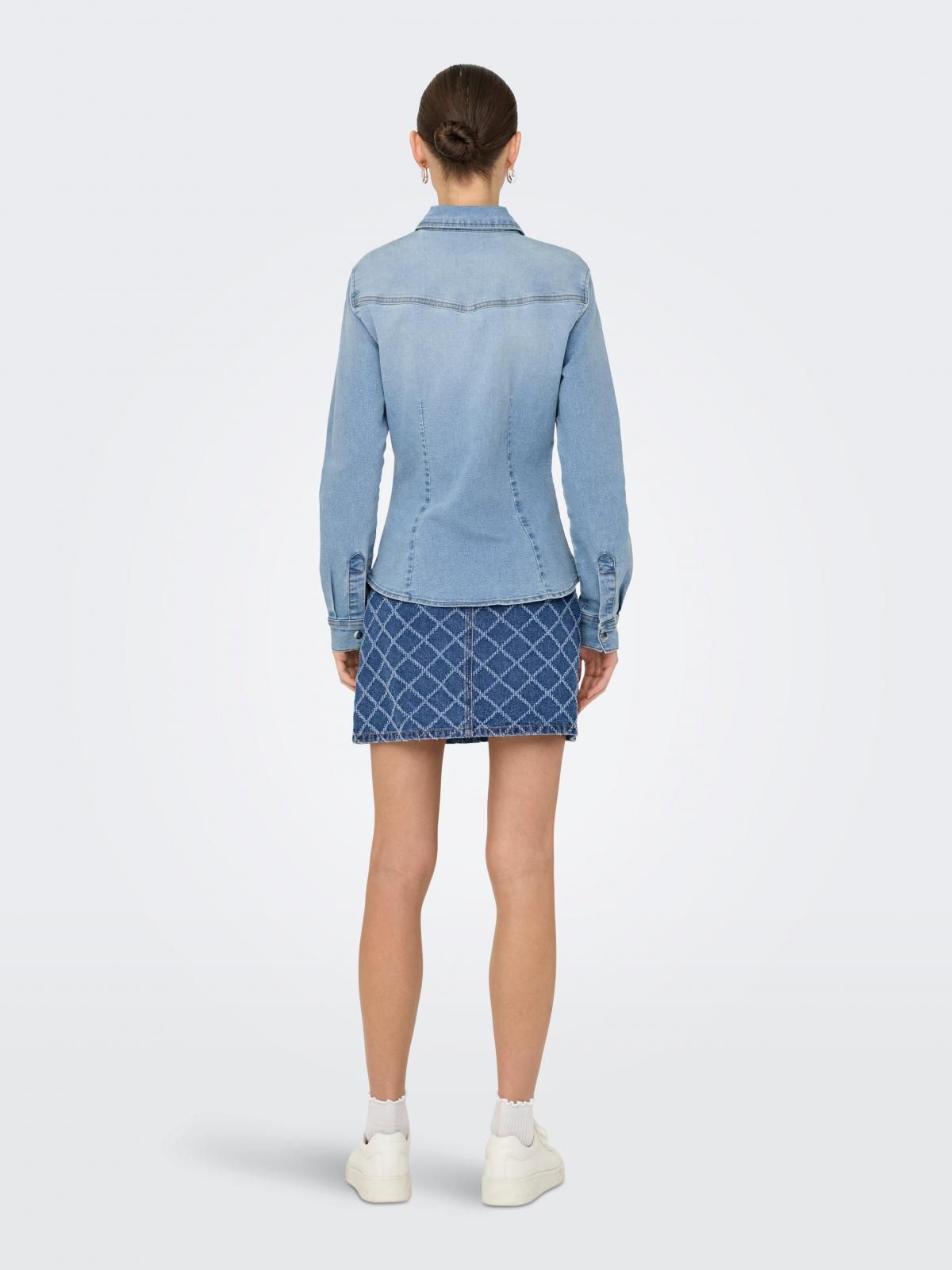 제이디와이 트렌디 데님 긴팔 셔츠 15353407_2115 BLUE / MEDIUM BLUE DENIM - 상세 이미지 3