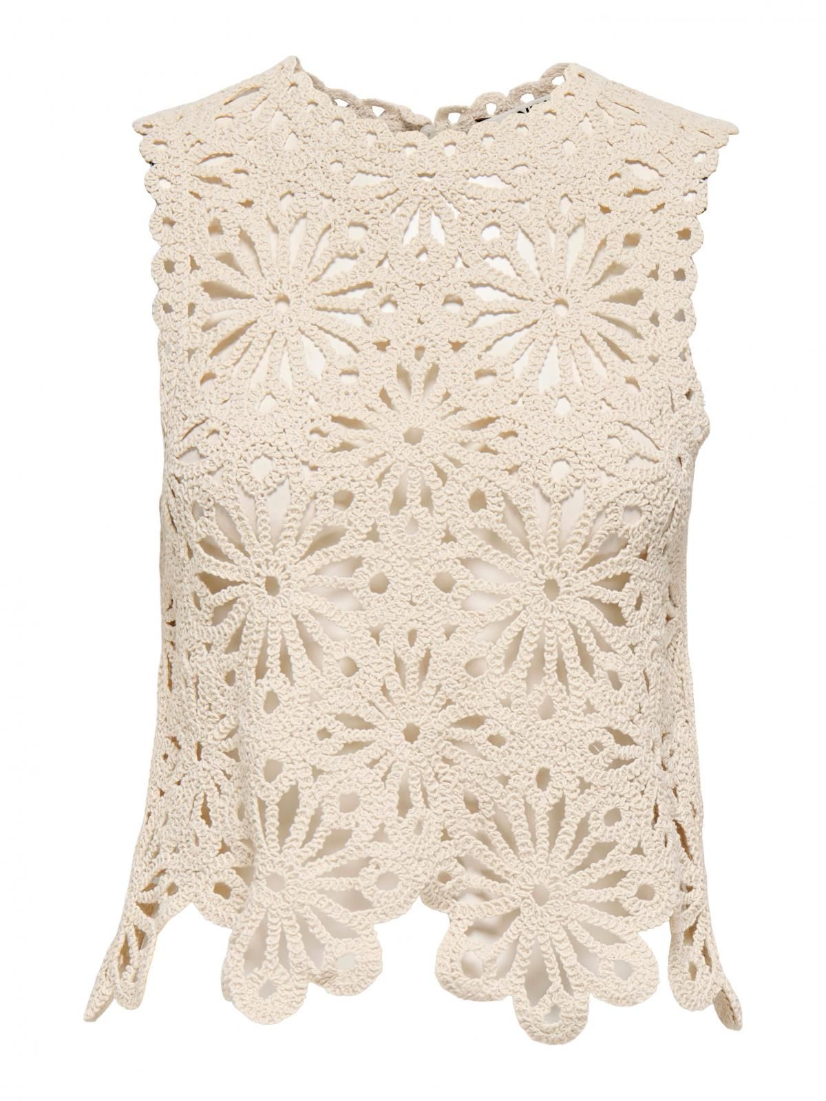 온리 플라워 레이스 민소매 탑 15367087_2481 WHITE / CREME - 상세 이미지 3