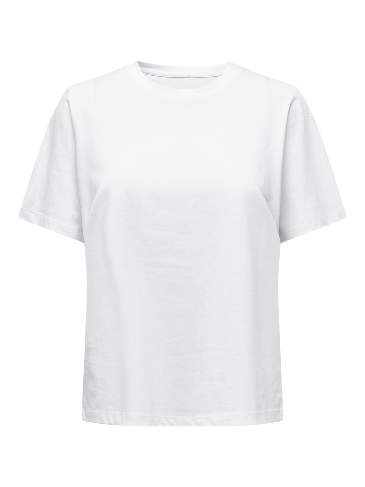 온리 베이직 코튼 라운드넥 반팔 티셔츠 15270390_2206 WHITE / WHITE - 상세 이미지 3