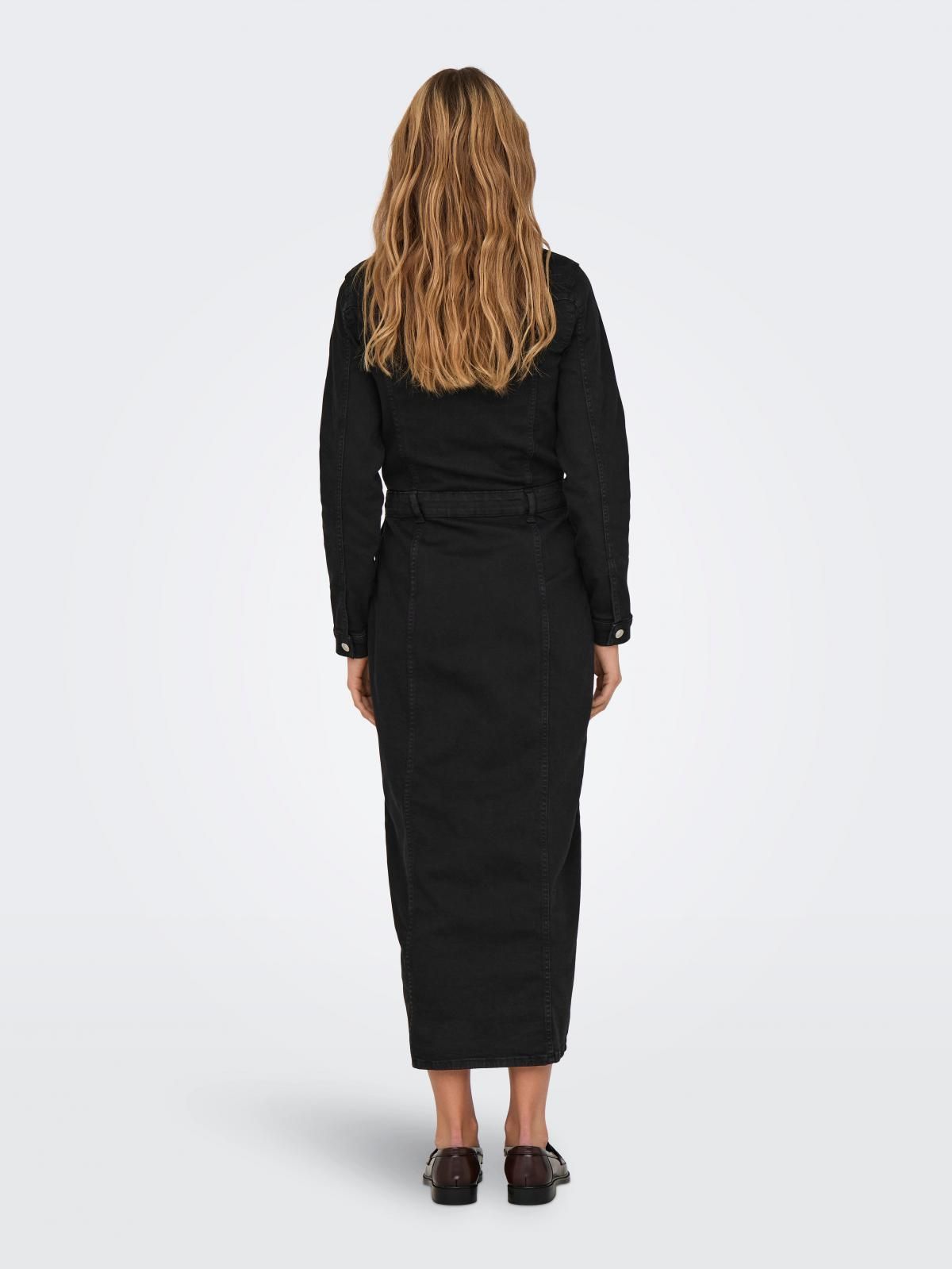 온리 버튼업 데님 롱 셔츠 원피스 15315782_8183 BLACK / WASHED BLACK - 상세 이미지 2