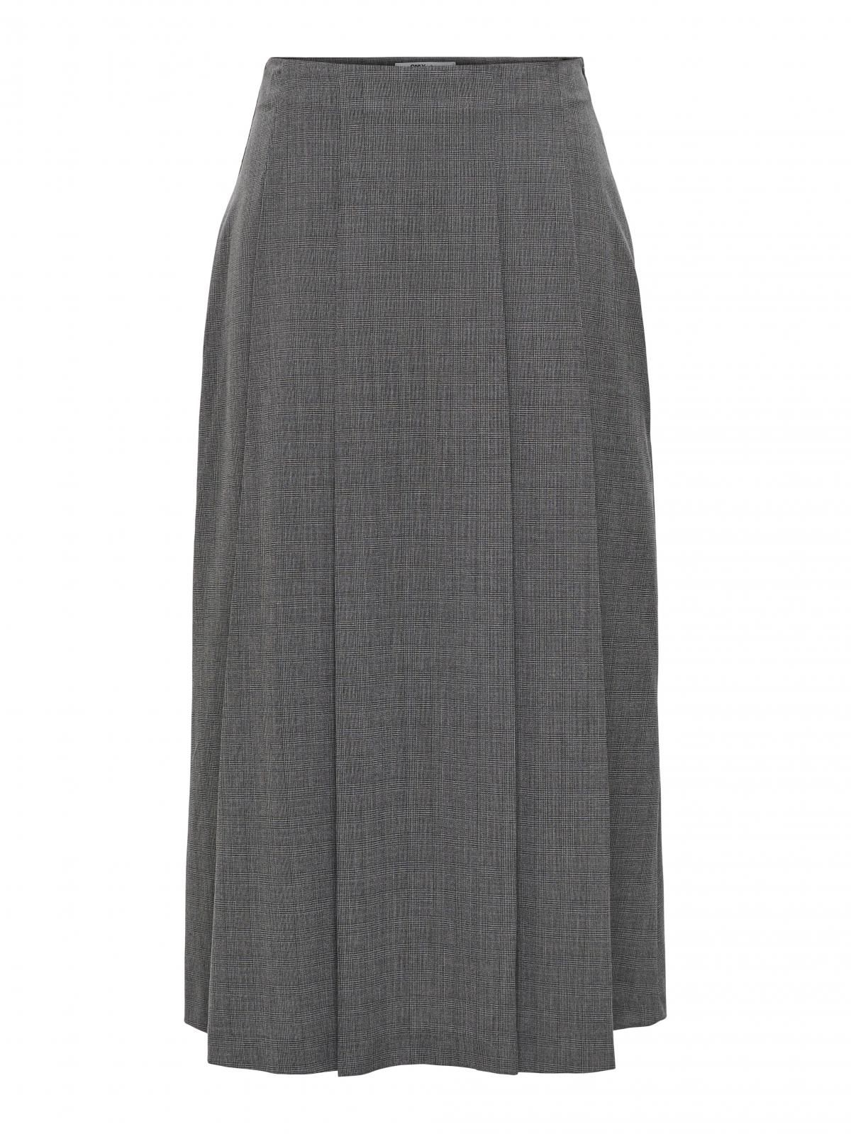 온리 테일러드 플리츠 롱 스커트 15359282_2383_1225491 GREY / DARK GREY MELANGE - 상세 이미지 3