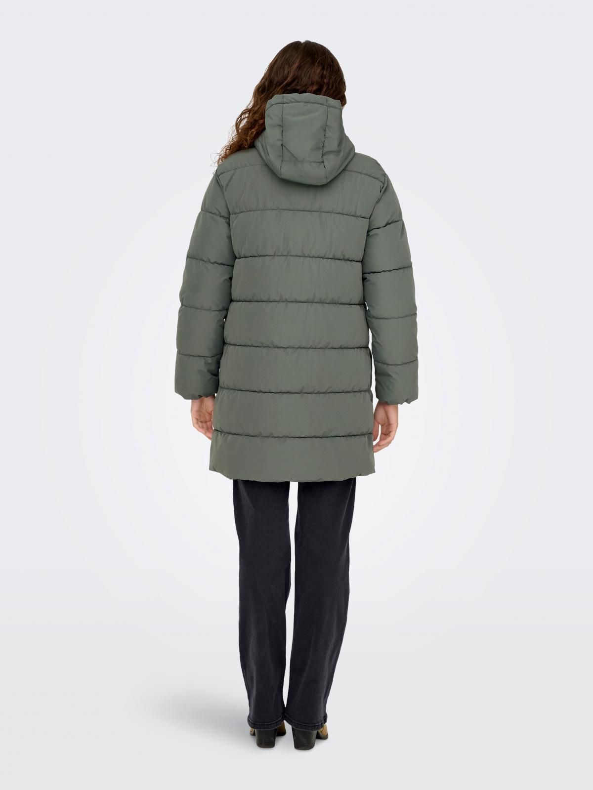 온리 테크니컬 롱 패딩 후드 스트링 프리미엄 15323232_142 GREY / CASTOR GRAY - 상세 이미지 3
