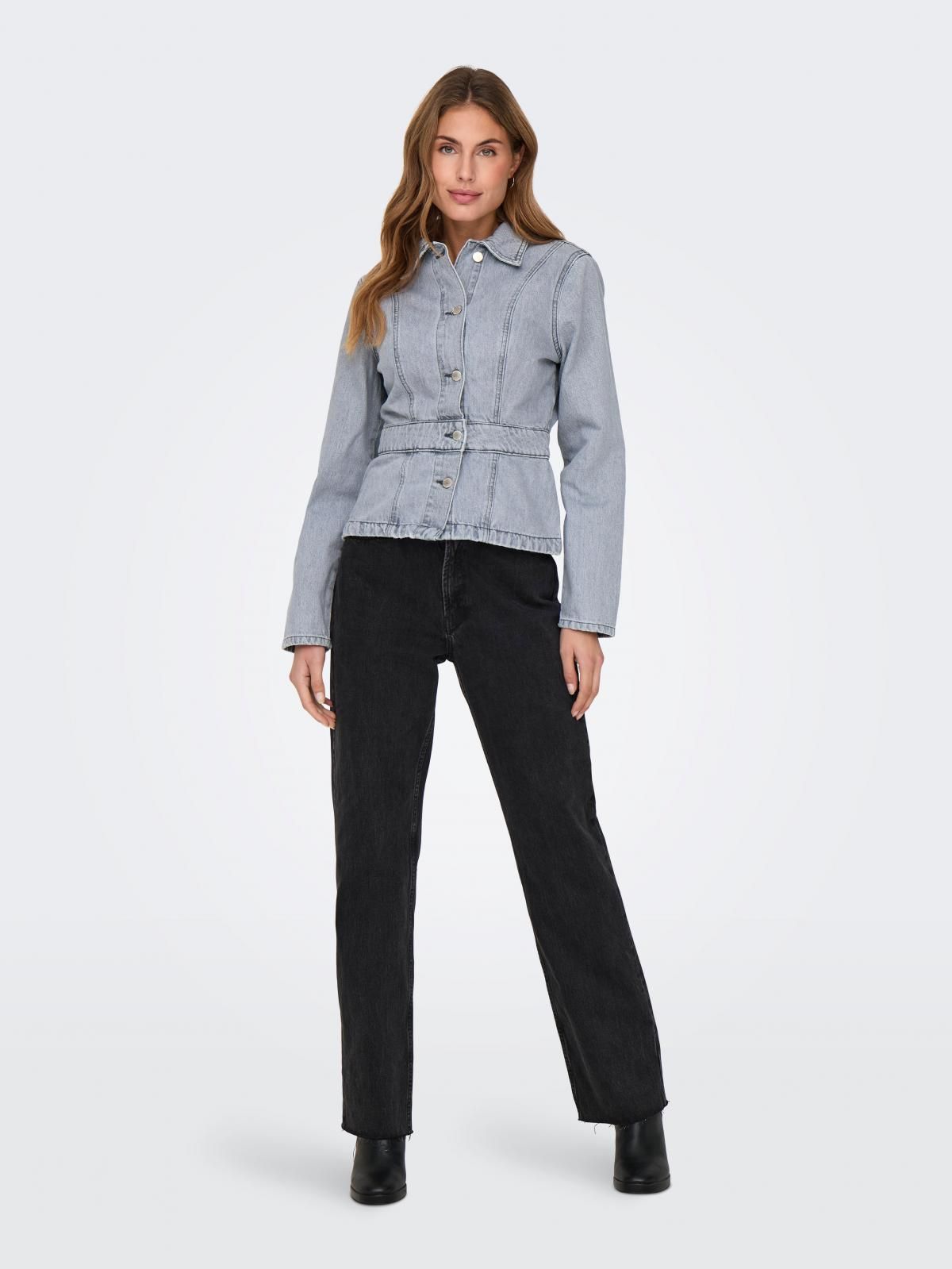 온리 트렌디 데님 재킷 15340608_2106 GREY / LIGHT GREY DENIM - 상세 이미지 5