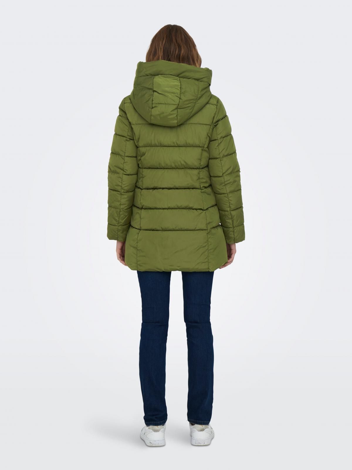온리 테크니컬 방풍 하이넥 롱 후드 패딩코트 15304782_2009 GREEN / WINTER MOSS - 상세 이미지 2