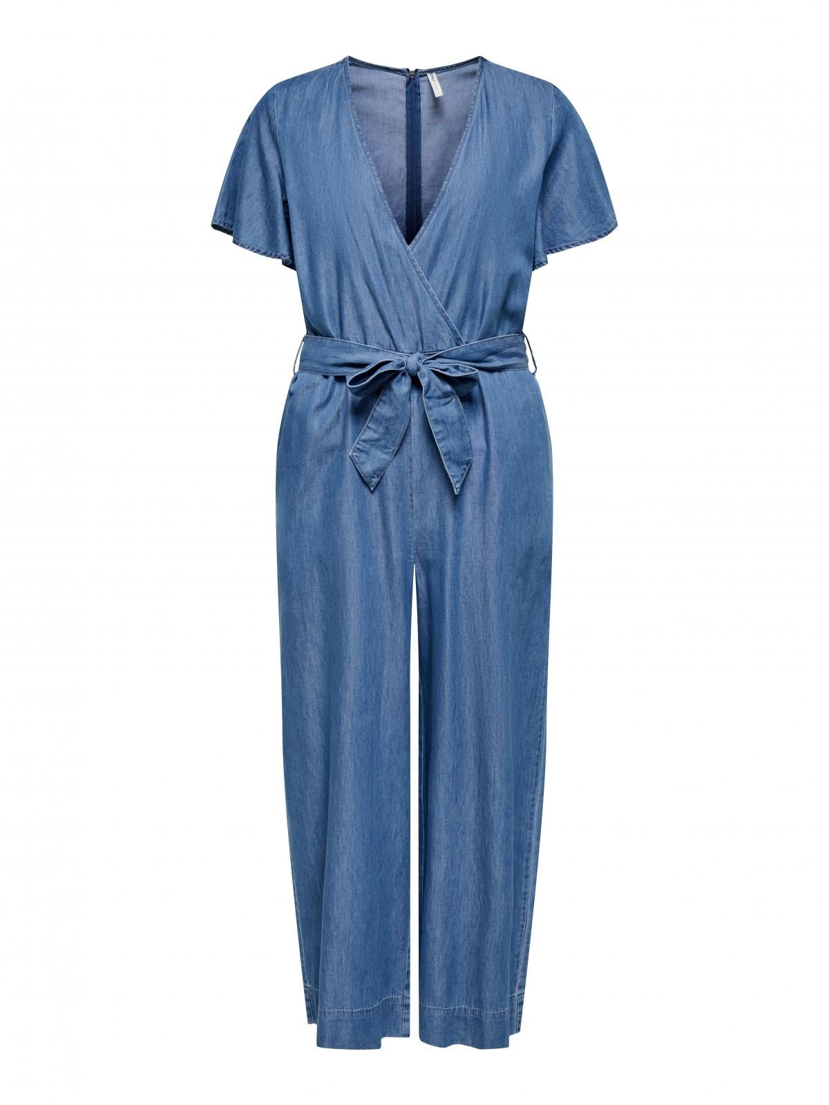 온리 데님 와이드 점프수트 벨트 15344281_2115 BLUE / MEDIUM BLUE DENIM - 상세 이미지 3