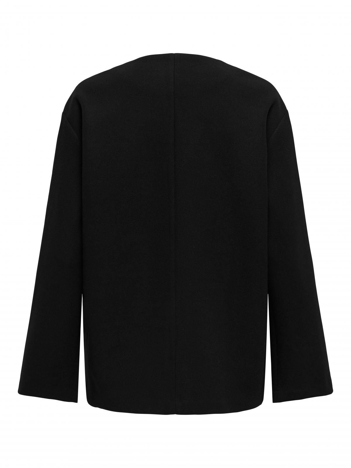 온리 오버핏 테일러드 브이넥 블랙 블레이저 15350889_2161 BLACK / BLACK - 상세 이미지 4