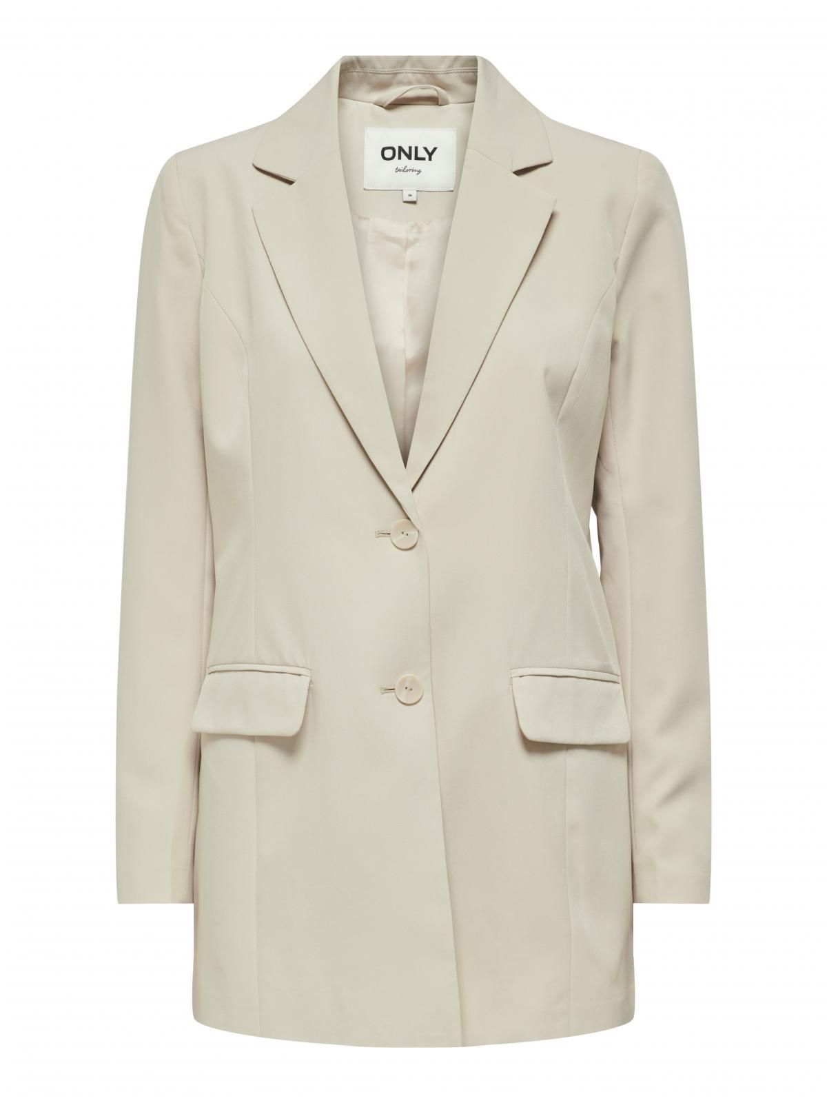 온리 테일러드 롱 블레이저 15245203_115 BEIGE / PUMICE STONE - 상세 이미지 3